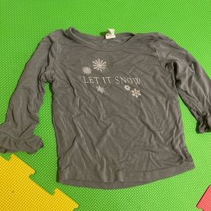 Kate quinn long sleeve ruffle boxy tee